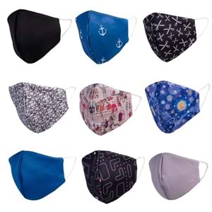 Erkek Desenli Bez Maske