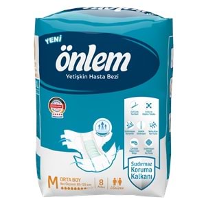 Önlem Hasta Bezi Bağlamalı 8 Adet Medium