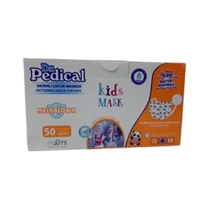 Dr. Pedical Çocuk Maskesi Meltblown 3 Katlı Desenli 50 Adet