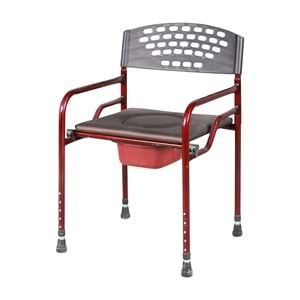 Elegant Deri Döşemeli Klozet Bordo