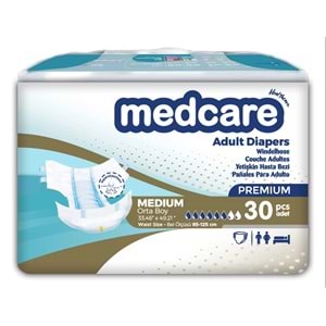 Medcare Hasta Bezi Premium Bağlamalı Medium 30 Adet