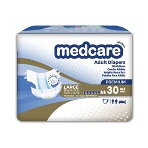 Medcare Hasta Bezi Premium Bağlamalı Large 30 Adet