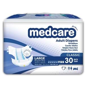 Medcare Hasta Bezi Classic Bağlamalı Large 30 Adet