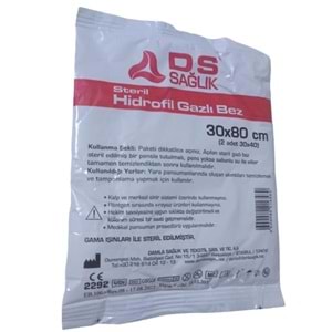 DS Sağlık Steril Gaz Kompres 30x80Cm 2 Parça