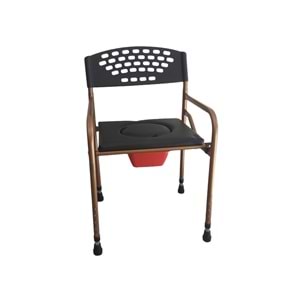 Elegant Deri Döşemeli Klozet Bronz