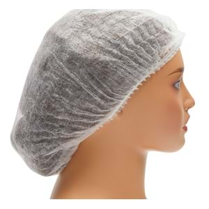 Beyaz Saç Bonesi 45 X 52 Cm çift Lastik 100 Adet