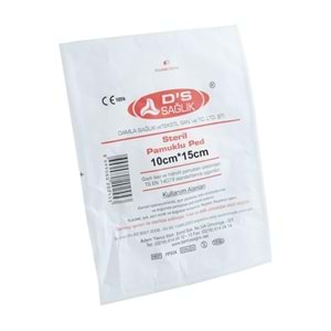 DS Sağlık Steril Pamuklu Ped 10CmX15Cm