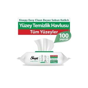 Sleepy Yüzey Temizlik Havlusu Beyaz Sabun Kokulu 100 Adet
