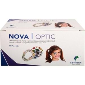 Nova Optic Steril Hipoalerjenik Yapışkanlı Oval Göz Pedi 100 Adet Pediatrik