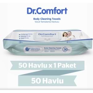 Dr. Comfort Vücut Temizleme Havlusu 50 Adet (23x23)