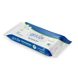 Gizlife Vücut Temizleme Mendili 48 Adet (30cmx20cm)