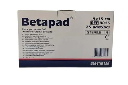 Betapad Şeffaf Poliüretan Pedli Pansuman Örtüsü 9X15Cm 1 Adet(Y)
