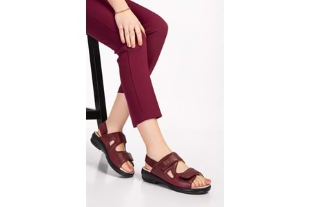 Dia Comfort Ortopedik Bayan Sandalet - Bordo - 37