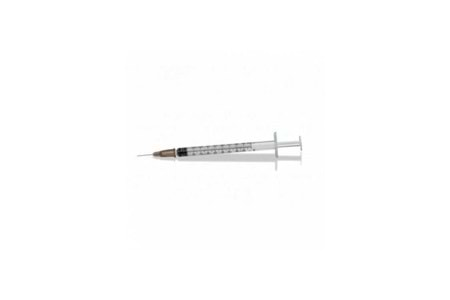 Berika İnsülin Enjektörü, Tek Kullanımlık,Kilitsiz ,Üç Parçalı, Kahverengi, 26G 13mm,1ml