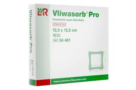 LR Vliwasorb Pro Süper Emici Yara Örtüsü Yapışkansız 12,5X12,5Cm 32642