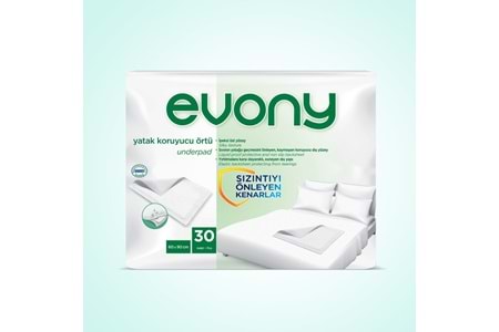 Evony Yatak Koruyucu 60x90 30 Adet