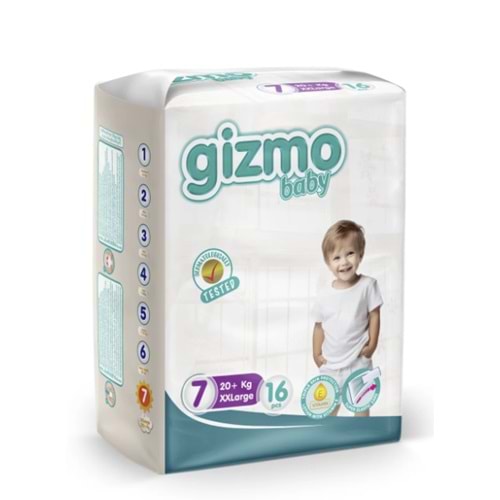 Gizmo Çocuk Bezi Bağlamalı No:7 16 Adet