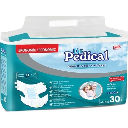 Dr. Pedical Hasta Bezi Bağlamalı Large 30 Adet