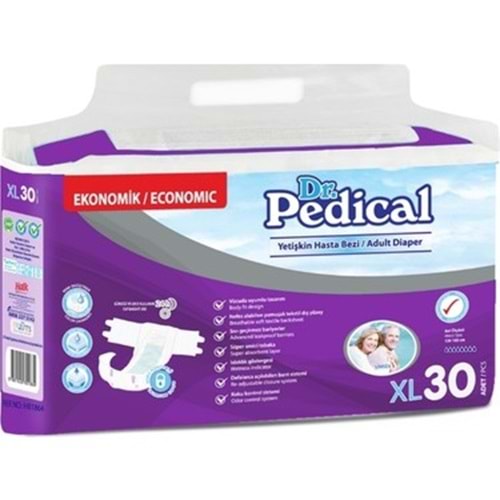 Dr. Pedical Hasta Bezi Bağlamalı XLarge 30 Adet