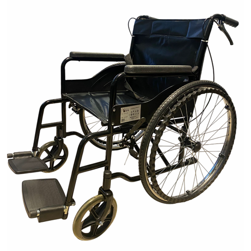 Akuacare Manuel Tekerlekli Sandalye Çift Makas-Frenli-Siyah