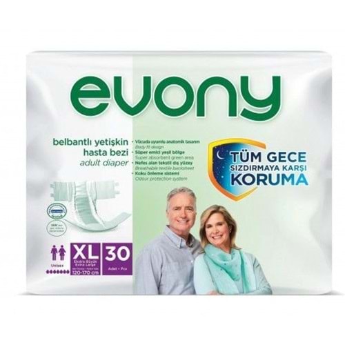 Evony Bağlamalı Hasta Bezi 30 Adet XLarge