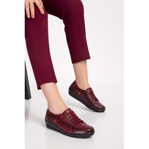 Dia Comfort Ortopedik Sophia Diyabetik Bayan Ayakkabı - Bordo - 40