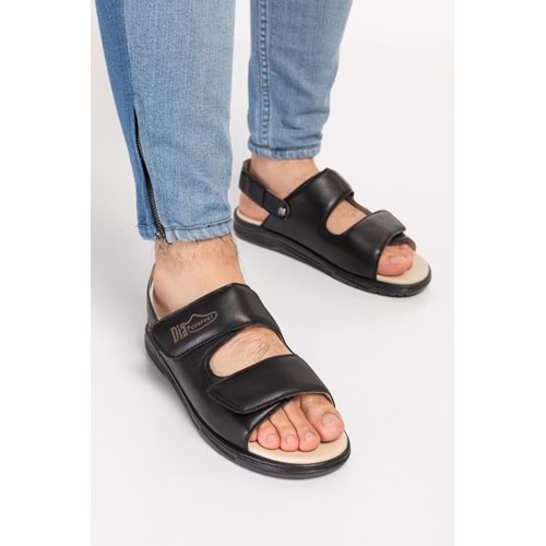 Dia Comfort Ortopedik Erkek Sandalet - Siyah - 41
