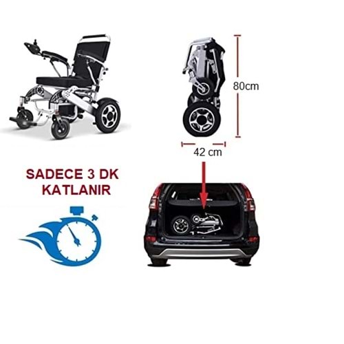 Pulsemed Katlanabilir Akülü Tekerlekli Sandalye HG-W630