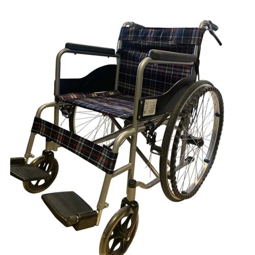 Tak Frenli Manuel Tekerlekli Sandalye Ekose