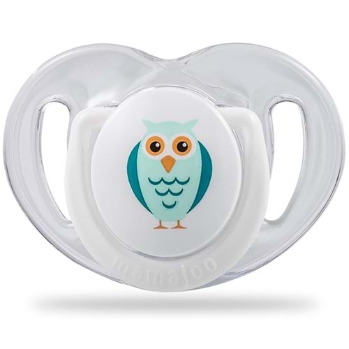 Mamajoo Ortodontik Silikon Emzik Beyaz (Baykuş) - 6 Ay (2 Adet)
