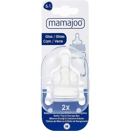 Mamajoo Cam Biberon Emziği&Saklama Kutusu 6 Ay - No: 2