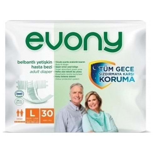 Evony Bağlamalı Hasta Bezi 30 Adet Large