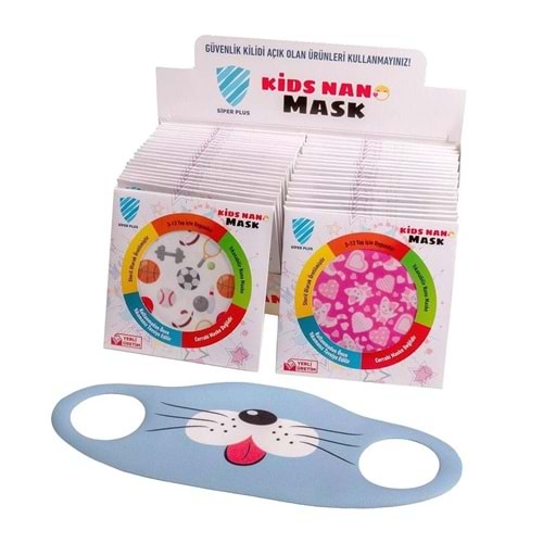 Çocuk Maskesi Bez Desenli