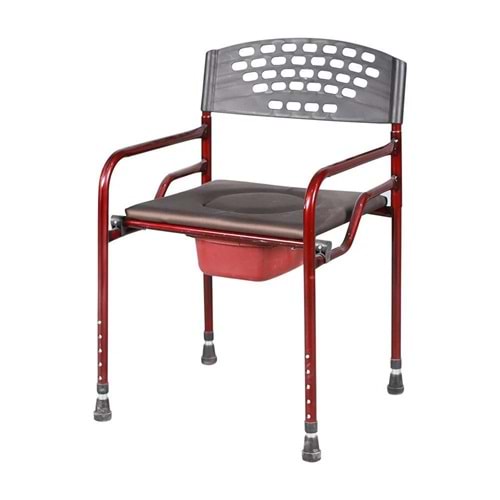 Elegant Deri Döşemeli Klozet Bordo