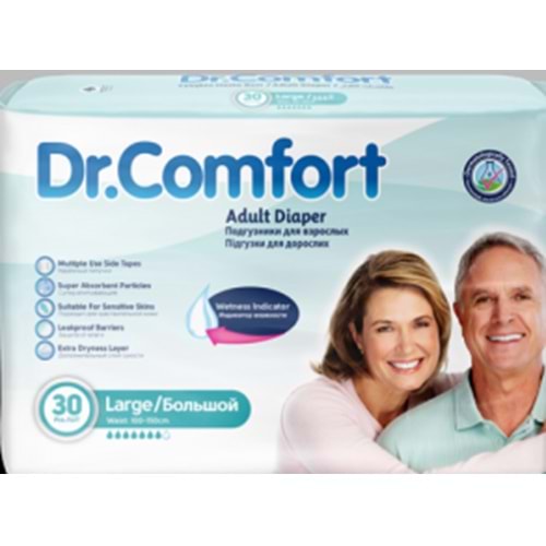 Dr. Comfort Hasta Bezi Bağlamalı Large 30 Adet
