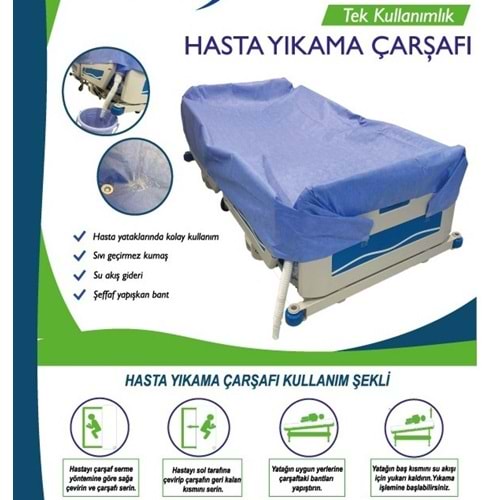 Nill Flex Tek Kullanımlık Hasta Yıkama Çarşafı