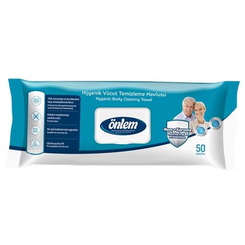Önlem Vücut Temizleme Havlusu 50 Adet (25x25)