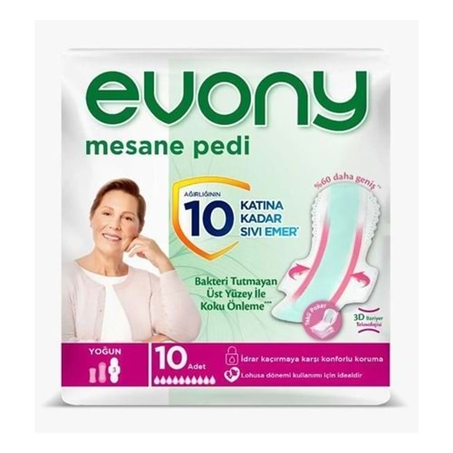 Evony Kadın Mesane Pedi Yoğun 10 Adet
