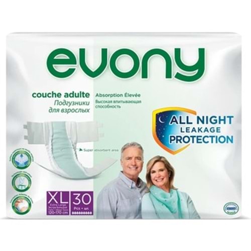 Evony Bağlamalı Hasta Bezi 30 Adet XLarge(Y)