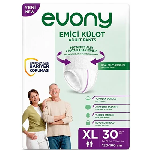 Evony Hasta Bezi Külot 30 Adet XL