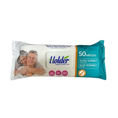 Holder Vücut Temizleme Havlusu 50 Adet (25x25)(Y)
