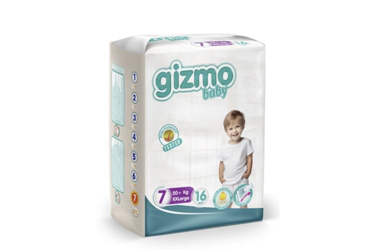 Gizmo Çocuk Bezi Bağlamalı No:7 16 Adet