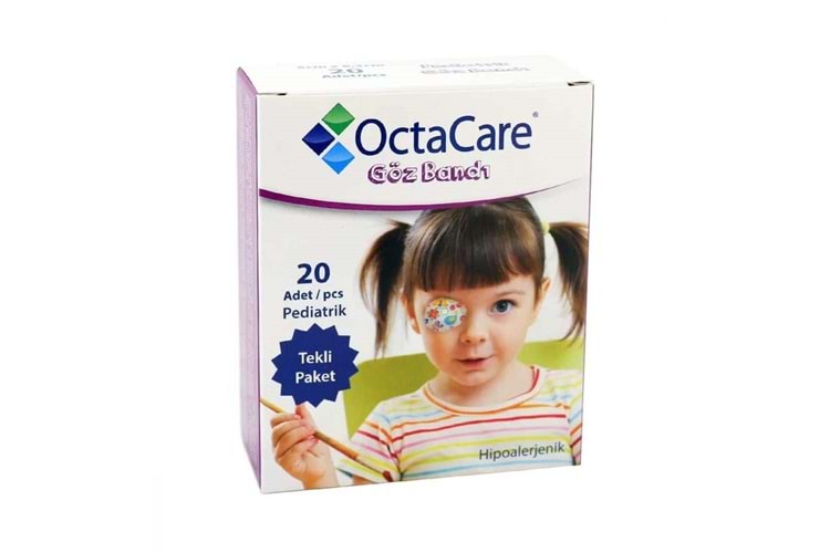 Octacare Pediatrik Göz Bandı Kız Çocuk 5cm x 6,2cm 20 Adet