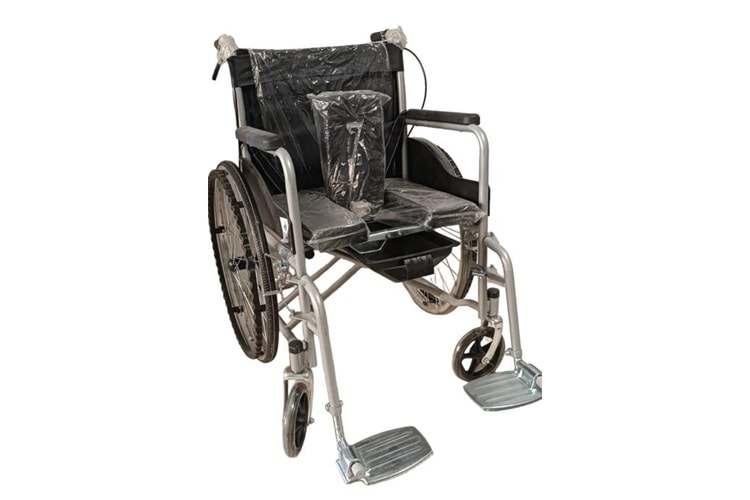 Elegant Tekerlekli Klozetli Sandalye Siyah GS01-K