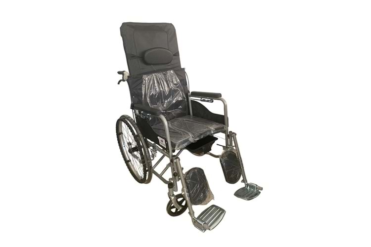 Elegant Manuel Klozetli Tekerlekli Sandalye Ayarlanabilir Sırtlı GS02