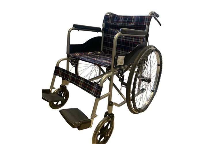 Tak Frenli Manuel Tekerlekli Sandalye Ekose