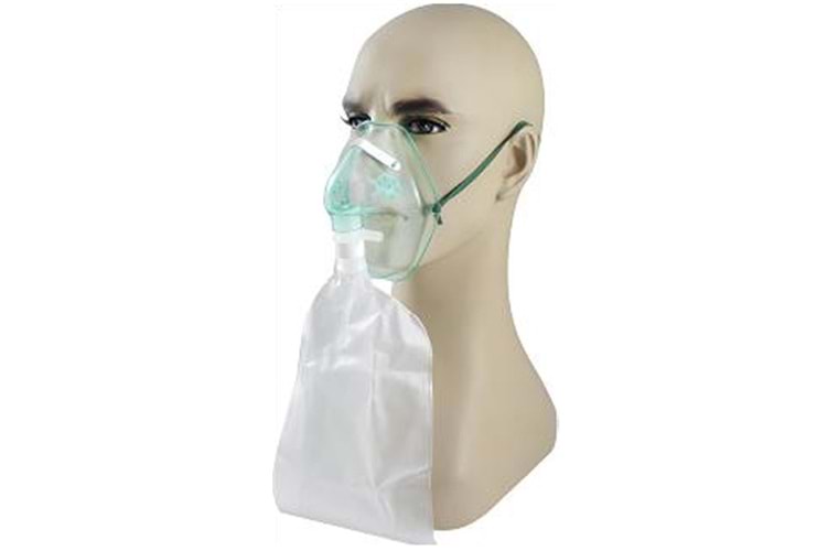 Gez Oksijenli Rezervuarlı Oksijen Maskesi Yetişkin