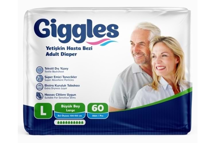 Giggles Hasta Bezi Bağlamalı Large 30 Adet
