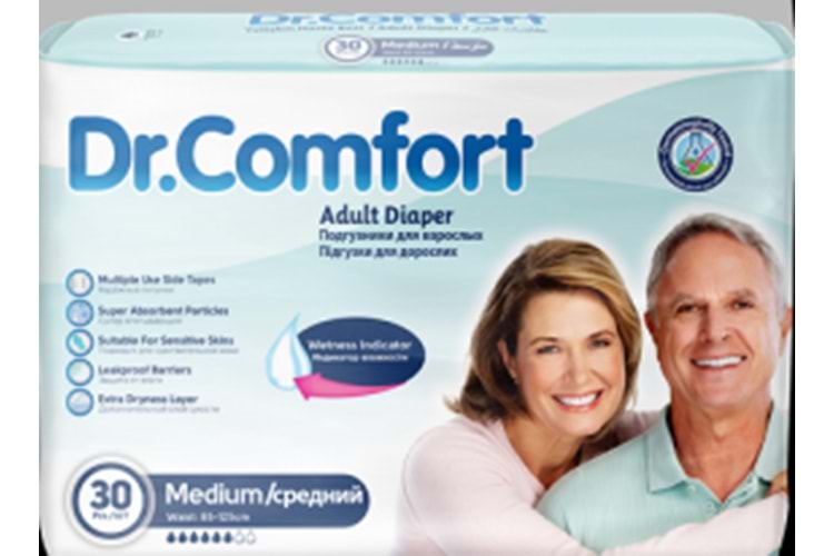 Dr. Comfort Hasta Bezi Bağlamalı Medium 30 Adet