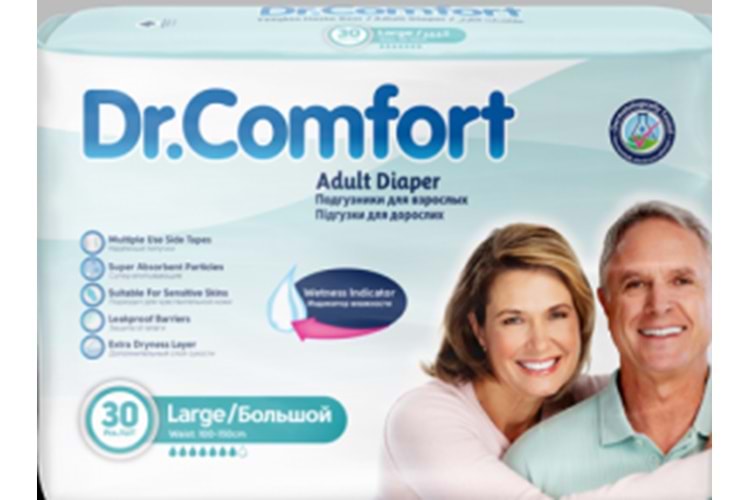 Dr. Comfort Hasta Bezi Bağlamalı Large 30 Adet